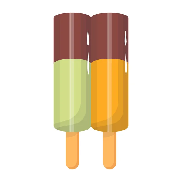 Icono Helado Dibujos Animados Los Iconos Del Vector Paletas Para — Vector de stock