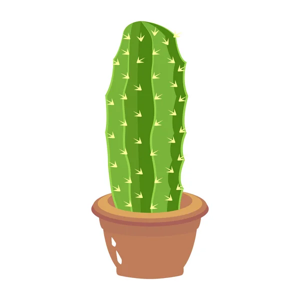 Cactus Pot Illustration Vectorielle Végétale — Image vectorielle