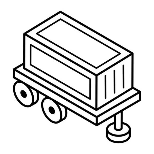 Förderband Lkw Symbol Hintergrund Symbol Für Dünne Linie — Stockvektor