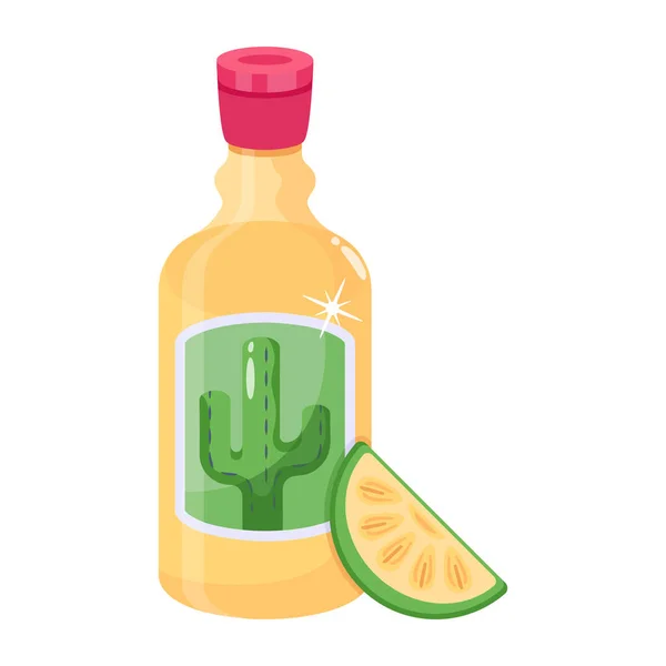 Tequila Con Diseño Ilustración Vectores Limón — Vector de stock