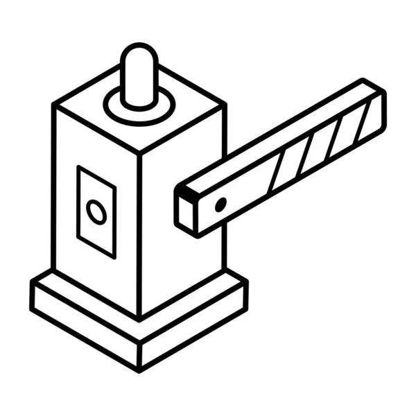 Isoometrisk Linje Konstruktion Ikon Beskriva Vektor Symbol Tunt Linjärt Element — Stock vektor