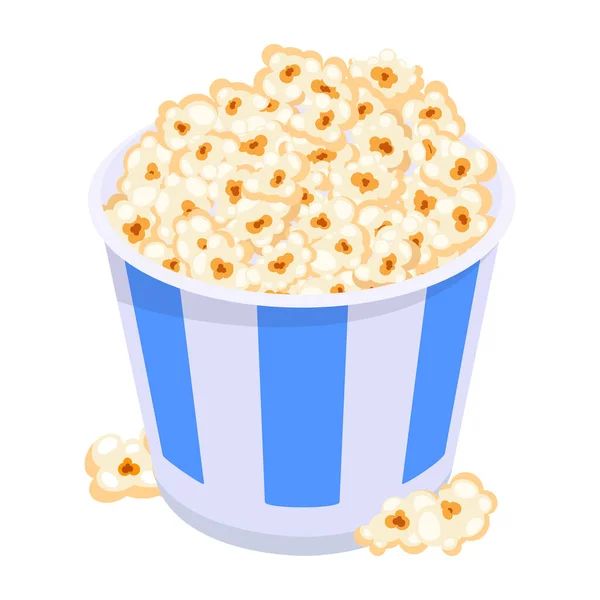 Palomitas Maíz Icono Vector Ilustración — Vector de stock