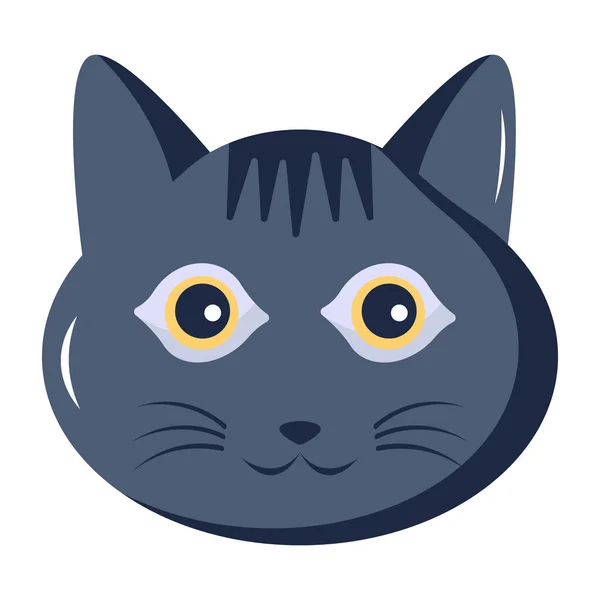 Gatto Icona Web Semplice Illustrazione — Vettoriale Stock