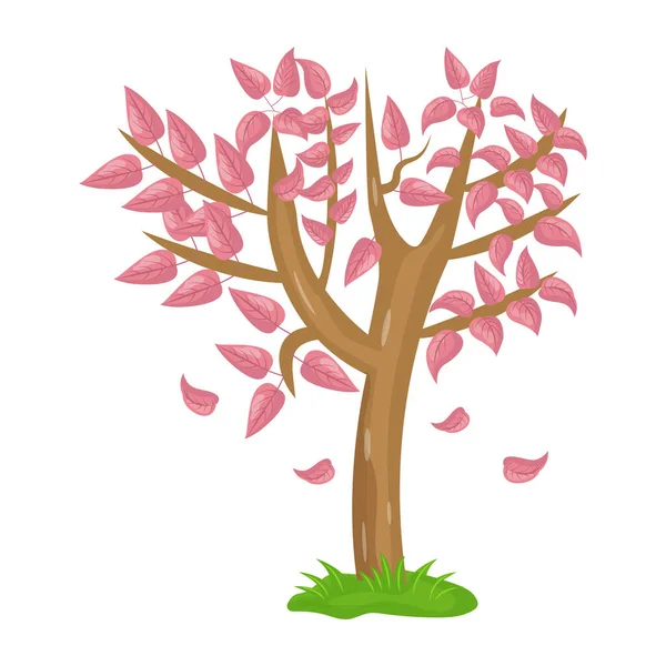 Árbol Aislado Sobre Fondo Blanco — Vector de stock