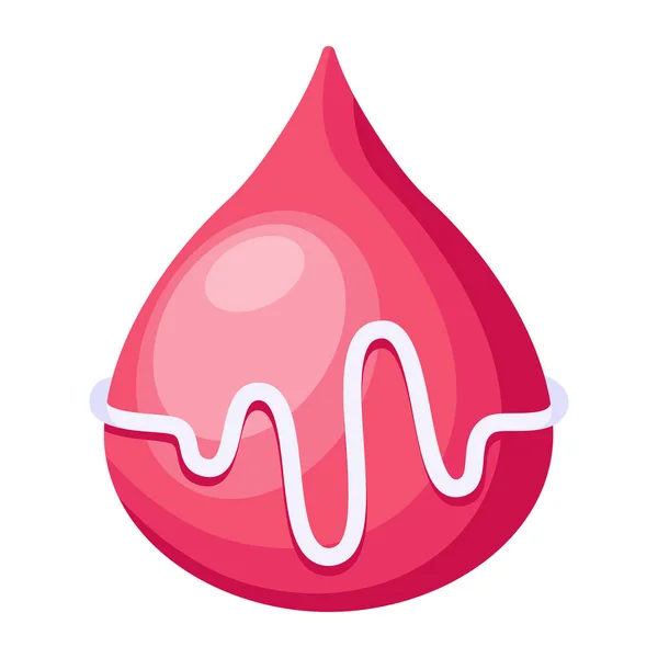 Ikon Donat Darah Terisolasi Latar Belakang Putih - Stok Vektor