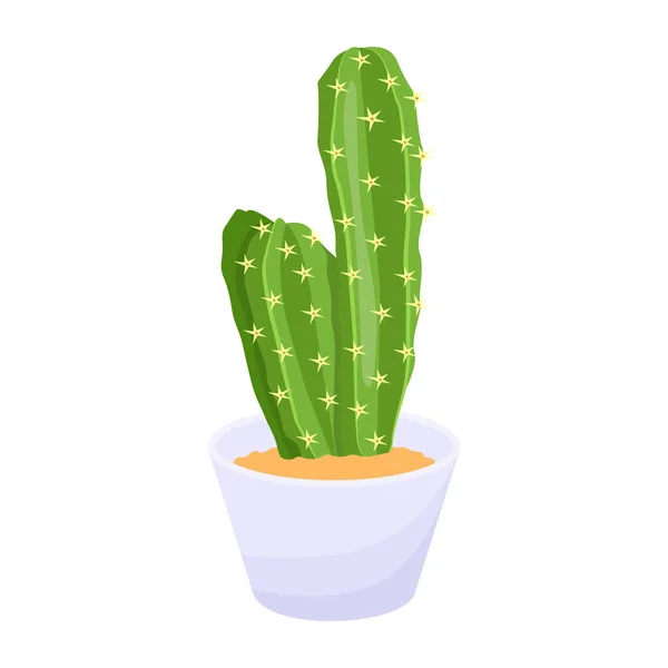 Cactus Pot Illustratie Van Plantenvector — Stockvector