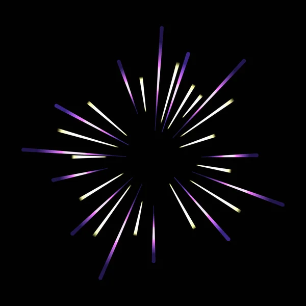 Explosión Fuegos Artificiales Ilustración Vectorial — Archivo Imágenes Vectoriales