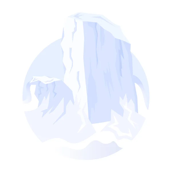 Iceberg Ícone Vetorial Ilustração —  Vetores de Stock
