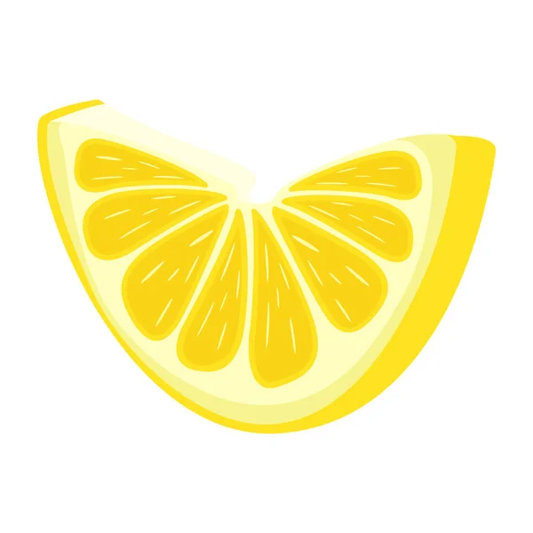 Lemon Izolované Bílém Pozadí Vektorová Ilustrace — Stockový vektor