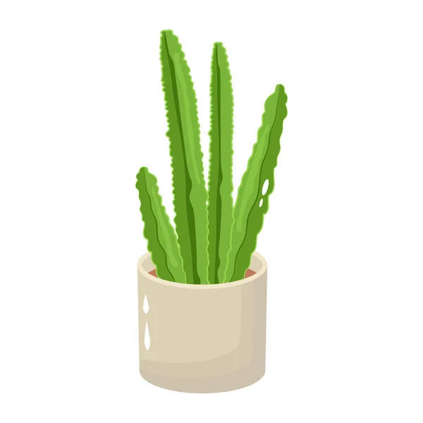 Kaktus Dalam Pot Gambar Vektor Tanaman - Stok Vektor