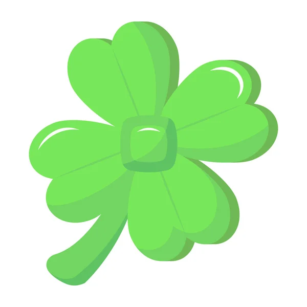 Green Clover Leaf Isolated Icon Vector Illustration Design — Stock Vector