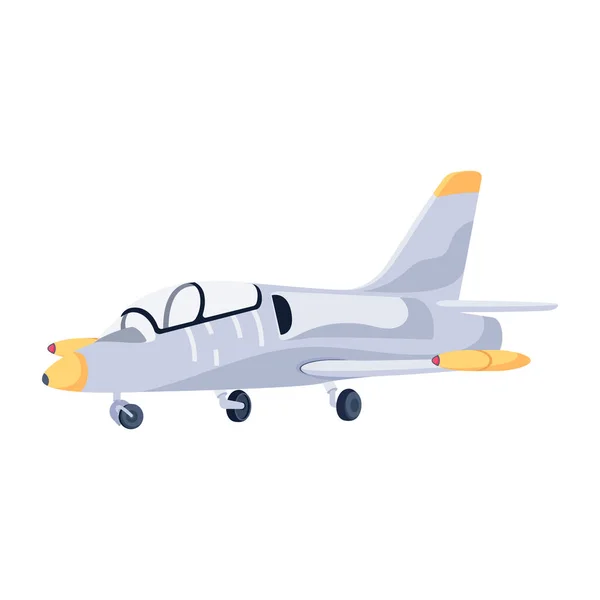 Uçak Ikonu Beyaz Zemin Üzerinde Uçak Vektör Sembolünün Düz Çizimi — Stok Vektör