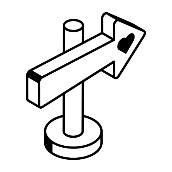 Ilustración Vectorial Simple Icono Flecha — Vector de stock