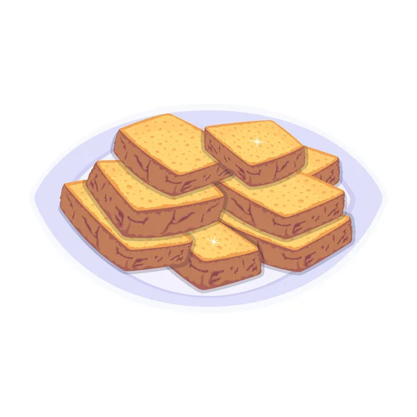 Vector Illustration Stack Bread — Stock Vector