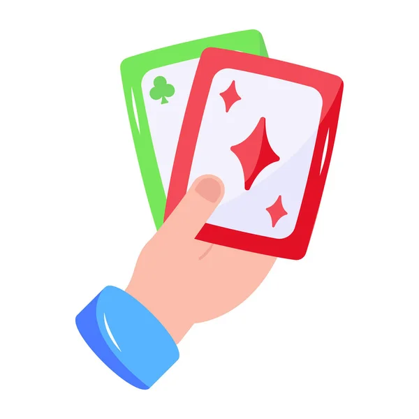 Playing Cards Hand Vector Illustration — Stock Vector