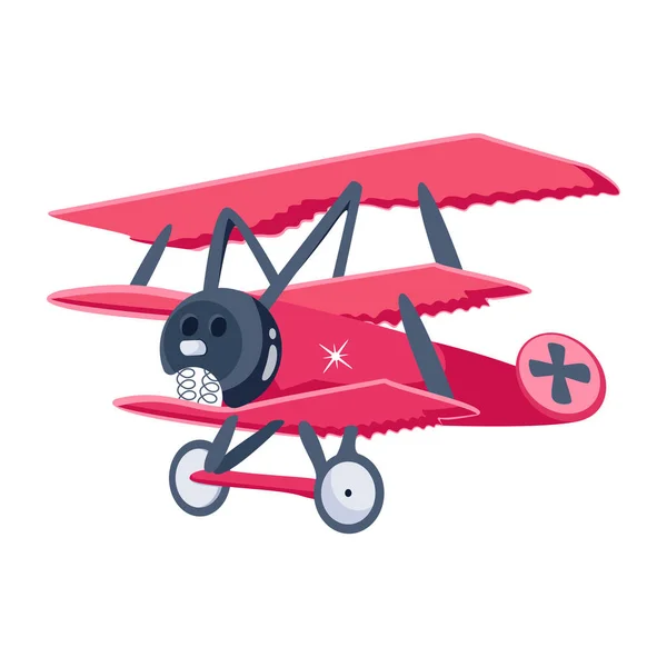 飛行機のおもちゃのアイコン ウェブデザインのための平面ベクトルのアイコンのフラットイラスト — ストックベクタ