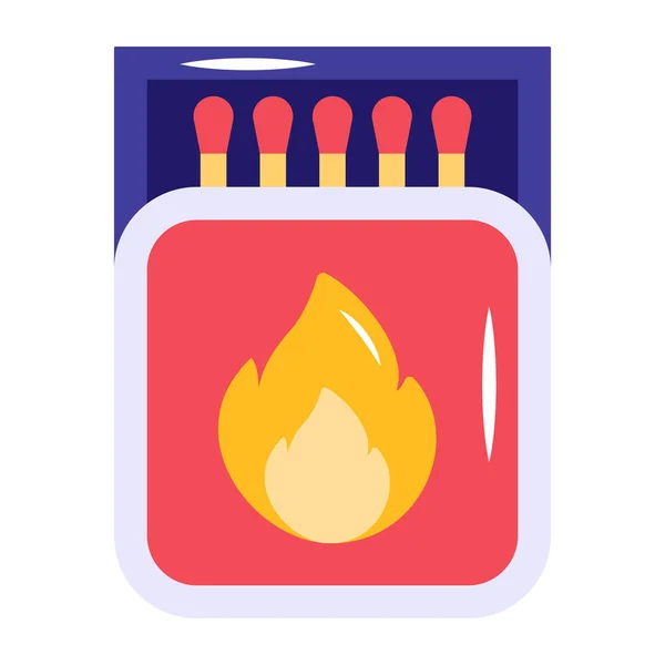 Fire Matches Vector Illustration Simple Design — Stock Vector