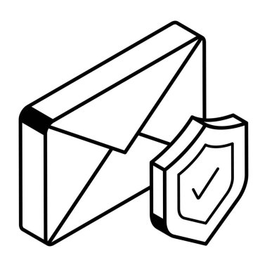 Bir zarf vektör çizim