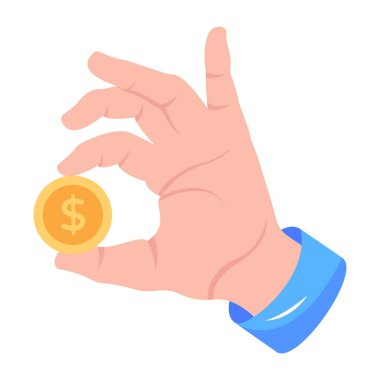 Dolar sembolü çizim tasarımı ile el ele tutuşan para