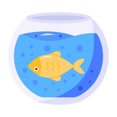 Balık. Web simgesi basit illüstrasyon