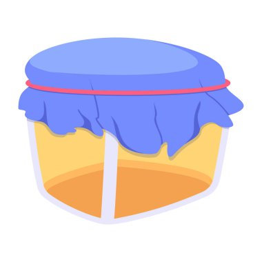 Ballı kavanoz, vektör illüstrasyonu basit tasarım