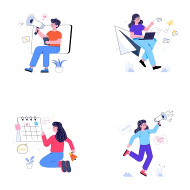 Sosyal ortam simgesi vektör illüstrasyonu