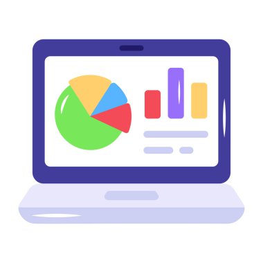 Analizler. Web simgesi basit illüstrasyon