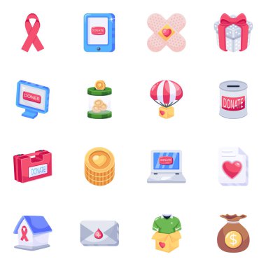 hayır simgeleri seti, vektör illüstrasyonu basit tasarım