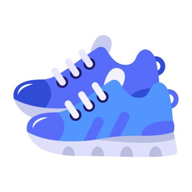 Spor ayakkabı ikonu. Spor ayakkabıları vektör gösteriminin izometriği.