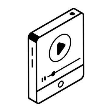 Akıllı telefon modern simgesinin vektör çizimi