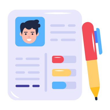 Pano ile kalem düz simgesi