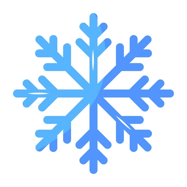 Ikona Sněhové Vločky Vektorová Ilustrace Jednoduchá Konstrukce — Stockový vektor