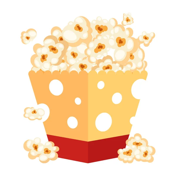 Palomitas Maíz Icono Vector Ilustración — Vector de stock