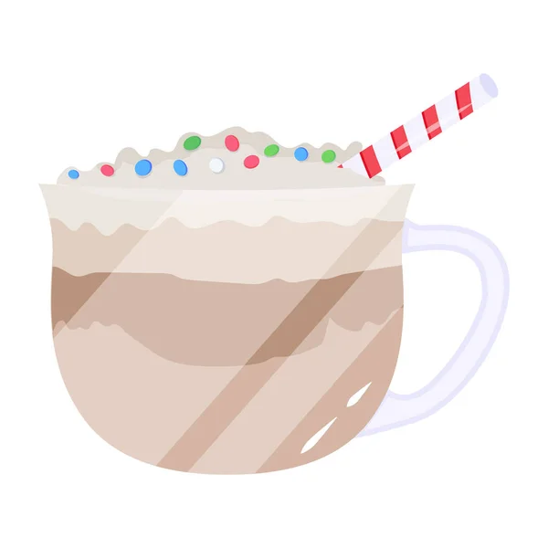 Chocolat Chaud Dans Une Tasse — Image vectorielle