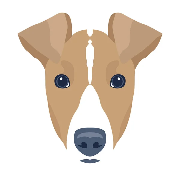 Icono Cabeza Perro Dibujos Animados Perro Vector Ilustración Aislado Sobre — Vector de stock