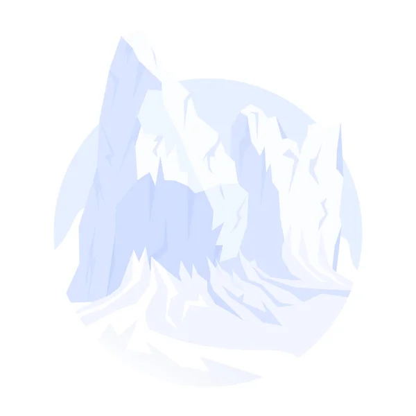 Iceberg Neige Hiver Paysage — Image vectorielle