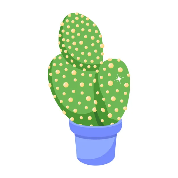 Icône Cactus Style Dessin Animé Isolé Sur Fond Blanc Illustration — Image vectorielle