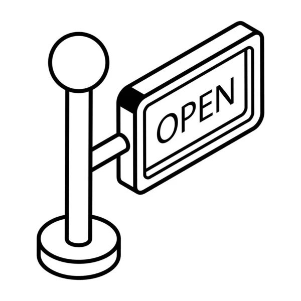 Vector Illustration Open Sign Icon — Stockvektor