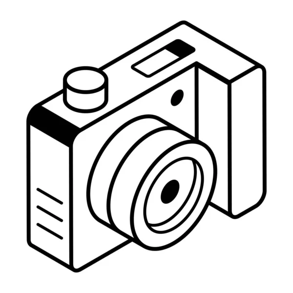 Ícone Câmera Delinear Ilustração Ícones Vetoriais Fotográficos Para Web — Vetor de Stock