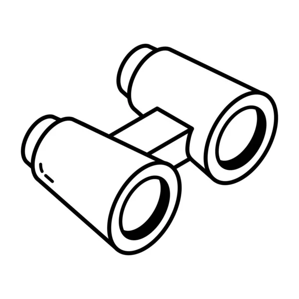 Fernglassymbol Isometrische Darstellung Alter Teleskopvektorsymbole Für Webdesign Isoliert Auf Weißem — Stockvektor