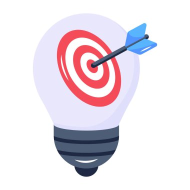 Ampul vektör illüstrasyon tasarımı olan hedef