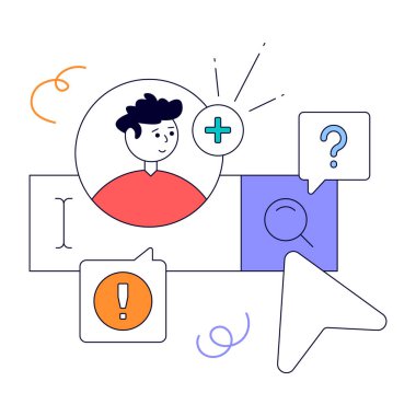 Bir arama simgesinin vektör illüstrasyonu 