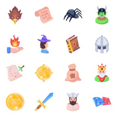 vektör çizimi halloween simgeler ayarla