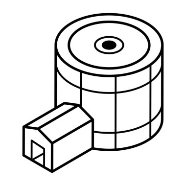 Ambar simgesinin vektör illüstrasyonu