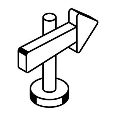 Bir okun vektör illüstrasyonu 