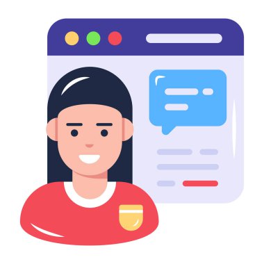 Sohbet simgesi vektör illüstrasyonu