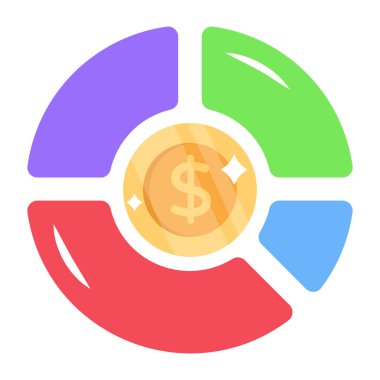 iş ve finans ikonu vektör illüstrasyonu