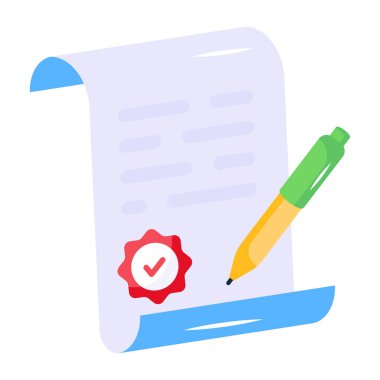 Belge. Web simgesi vektör illüstrasyonu