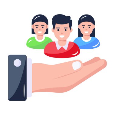 insan yönetimi simgesi, vektör illüstrasyonu basit tasarım