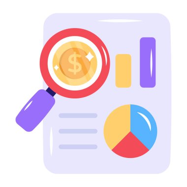 düz tasarım analiz simgesi konsepti.